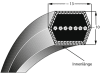 Doppel-V-Riemen Standard, 12,7 x 1.727 LI, AA68, für Aufsitzmäher Snapper