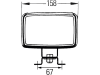 Hella® Arbeitsscheinwerfer "Double-Beam FF", 12 – 24 V, für flood – großflächige, nahe Ausleuchtung, hängend; stehend, 1GA 006 991-091