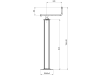 Teleskop-Stützfuß Stützlast 1.000 kg, Höhe 760 – 1.190 mm, Hub 430 mm, mit Handkurbel, mit Lager
