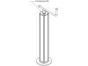 Teleskop-Stützfuß Stützlast 1.000 kg, Höhe 760 - 1.190 mm, Hub 430 mm, mit Handkurbel, mit Lager