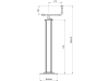 Teleskop-Stützfuß Stützlast 600 kg, Höhe 596 - 851 mm, Hub 255 mm, mit Handkurbel, ohne Lager