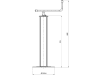 Teleskop-Stützfuß Stützlast 1.200 kg, Höhe 668 - 968 mm, Hub 300 mm, mit Handkurbel, ohne Lager