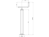 Teleskop-Stützfuß Stützlast 200 kg, Höhe 534 – 744 mm, Hub 210 mm, mit Handkurbel, ohne Lager