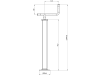Teleskop-Stützfuß Stützlast 200 kg, Höhe 534 - 744 mm, Hub 210 mm, mit Handkurbel, ohne Lager