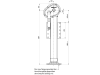 Teleskop-Stützfuß Stützlast 10 t, Höhe 985 – 1.455 mm, Hub 470 mm, mit Getriebkurbel