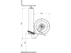 Stützrad Stützlast 1,5 t, Höhe 865 – 1.170 mm, Hub 305 mm, für landwirtschaftliche Anhänger