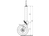 Stützrad Stützlast 1,1 t, Höhe 835 – 1.135 mm, Hub 300 mm, für landwirtschaftliche Anhänger