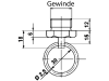 Wabco Entwässerungsventil M 22 x 1,5, mit Schlüsselring, DIN 74292 C, für Luft, Wasser, Mineralöl, 934 300 003 0