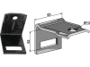 Industriehof® Zinkenhalter "C" für Federzinken 45 x 12 mm, Passender Rahmen 50 x 50 mm für universal, 1.HH17-5052