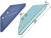 Industriehof® Scharflügel links/rechts, 320 mm, Abstand Bohrungen 60 mm für Rabe