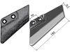 Industriehof® Scharflügel rechts, 190 mm, Abstand Bohrungen 50 mm für Köckerling, Rau, Vogel & Noot, 101.400-45-2R