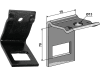 Industriehof® Zinkenhalter "D" für Kultizinken 45 x 10 mm, Passender Rahmen 60 x 60 mm für Dal-Bo, 1.HH17-3521