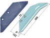 Industriehof® Scharflügel links/rechts, 360 mm, Abstand Bohrungen 75 mm für Rabe