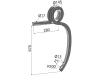 Industriehof® Schwergrubberstiel rechts, gedreht, 670 x 35 x 35 mm für Amazone: Centaur, 101.304641