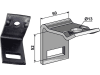 Industriehof® Zinkenhalter "D" für Federzinken 32 x 12 mm, Passender Rahmen 40 x 40 mm für universal, 1.HH17-3415