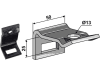 Industriehof® Zinkenhalter "D" für Kultizinken 32 x 10 mm, Passender Rahmen 50 x 15 mm für Amazone/BBG, 1.HH17-3103