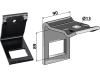 Industriehof® Zinkenhalter "D" für Federzinken 60 x 10 mm, Passender Rahmen 80 x 80 mm für universal, 1.HH17-3930