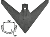 Industriehof® Gänsefußschar 280 x 5 mm für Lemken Kompaktor, 101.LEM-10