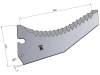 MWS Ladewagenmesser, 460 x 246 x 5 mm für Krone, Vergl. Nr. 2.332.970.0