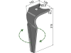 Industriehof® Kreiseleggenzinken links/rechts 120 x 315 x 16 mm, Bohrung 19 mm für Kuhn