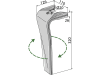 Industriehof® Kreiseleggenzinken links 110 x 320 x 26,5 mm, Bohrung 20 mm für Kuhn, RH-119-L