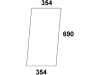 Seitenscheibe, klar, links/rechts, für Case IH 440, 540, 640, 740, 840, 940, Kabine Silent 40; Combi Cab 9615