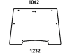 Frontscheibe, klar, ausstellbar, für Case IH 3000, 4000, Kabine Low Profile