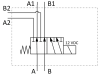 6/2-Wegeventil "TB", 12 V DC, G 3/8", 40 l/min