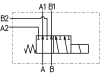 Zusatzsteuerventil 12 V DC 6/2 Wegeventil -TB-, Grundventilausführung, inkl. Elektroeinheit und Wippschalter