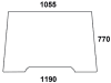 Frontscheibe, klar, für Case IH 440, 540, 640, 740, 840, 940, Kabine Silent 40; Combi Cab 9615