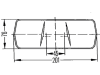 Hella® Schlussleuchte quadratisch, links, 201 x 76 x 71 mm, P21W; R10W, Schlusslicht; Bremslicht; Blinklicht; Kennzeichenlicht, 2SE 001 680-291