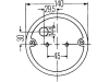 Hella® Schlussleuchte rund, links/rechts, Ø 140 mm, P21W / R5W, Schlusslicht; Bremslicht; Blinklicht, 2SD 001 685-211