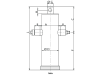 Schema Teleskophydraulikzylinder "TK203Q" mit Querbohrung L 412 mm F 310 mm Hub 893 mm