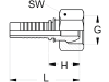 Dichtkegelnippel "DKL" gerade, leicht, NW DN 6 - 1/4", M 14 x 1,5, RA 08, gerade, Aussenkung 24°/60°, Überwurfmutter