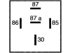 Hella® Relais 12 V, Öffner; Schließer; Wechsler, ohne Halter, 5-polig, Flachsteckanschluss, Minirelais, 4RD 933 332-401