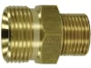 Gewindenippel M 22 x 1,5 AG - 1/4" AG, Messing, mit Konus (AGR), für Hand-/Drehverschraubungen