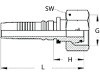 Dichtkegelnippel "DKOS-S" gerade, schwer, NW DN 25 - 1", M 42 x 2, RA 30, gerade, Aussenkung 24°, O-Ring und Überwurfmutter, Ausreißsicherung INTERLOCK