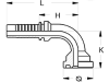 SAE-Flanschnippel "SFS 3000 PSI", schwer, 90 °, Stahl