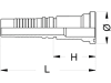 SAE-Flanschnippel "SFS 6000 PSI", schwer, Stahl, mit Ausreißsicherung INTERLOCK, NW DN 20 - 3/4", Ø 41,3 mm