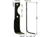 Fräsmesser 185 x 50 x 4 mm Bohrung 9 mm rechts für Agria Bodenfräse 2100