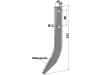 Industriehof® Fräshaken 355 x 40 x 10 mm mit Widiaplatte für Baselier, Struik Reihenfräse, BSL-01.W