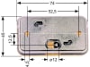 Jokon Seitenmarkierungsleuchte "SMLR130" quadratisch, links/rechts, 74 x 45 x 22,5 mm, waagerecht; senkrecht; 2 St. Schraube M 5