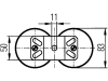 Hella® Magnethalter für Arbeitsscheinwerfer mit U-Befestigungsbügel (Best. Nr. 10066033, 10066047, 10066060), 8HG 004 806-001