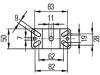 Hella® Halter mit Langlöchern für Arbeits- und Hauptscheinwerfer, 9XD 130 261-001