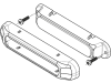 LED-Warnblinkleuchte oval, weiß, 132,7 x 28,2/35,4 x 28,0 mm, 12 – 36 V, 098 286 275