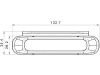 LED-Warnblinkleuchte oval, weiß, 132,7 x 28,2/35,4 x 28,0 mm, 12 – 36 V, 098 286 275