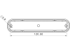 LED-Warnblinkleuchte oval, weiß, 132,7 x 28,2/35,4 x 28,0 mm, 12 – 36 V, 098 286 275