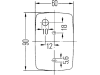 Hella® Blinkleuchte quadratisch, vorn links/rechts, 60 x 90 x 55 mm, Befestigung Anbau; seitlich; senkrecht; 2 St. Schraube M 5, 2BA 002 652-101