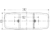 Hella® Schlussleuchte quadratisch, links/rechts, 282 x 105 x 76 mm, P21W; R10W, Schlusslicht; Bremslicht; Blinklicht