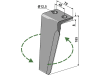 Industriehof® Kreiseleggenzinken links/rechts 70 x 185 x 8 mm, Bohrung 12,5 mm für Agromec, Muratori